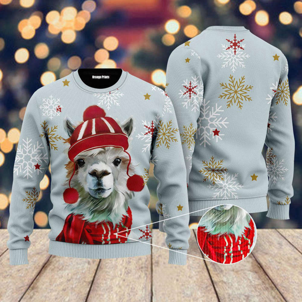 Stylish Christmas Llama Ugly Sweater for Men & Women – UH1145