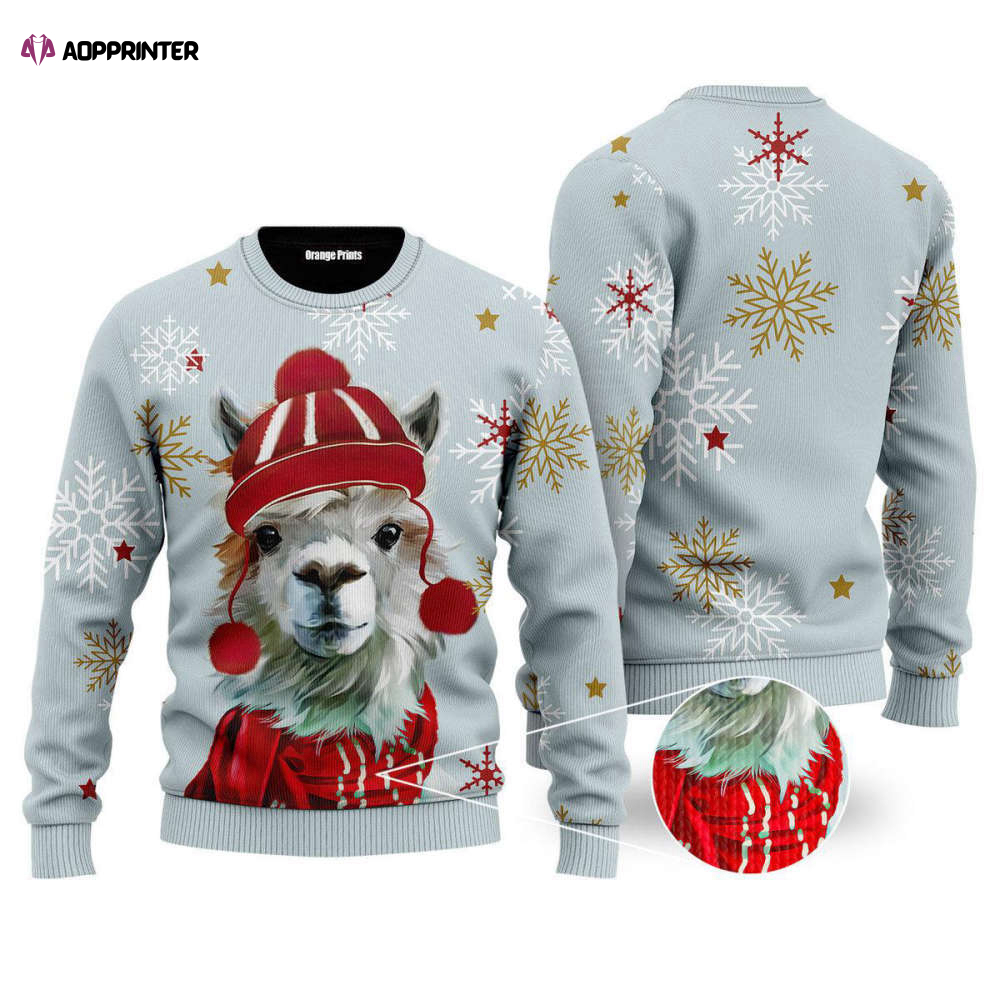 Stylish Christmas Llama Ugly Sweater for Men & Women – UH1145