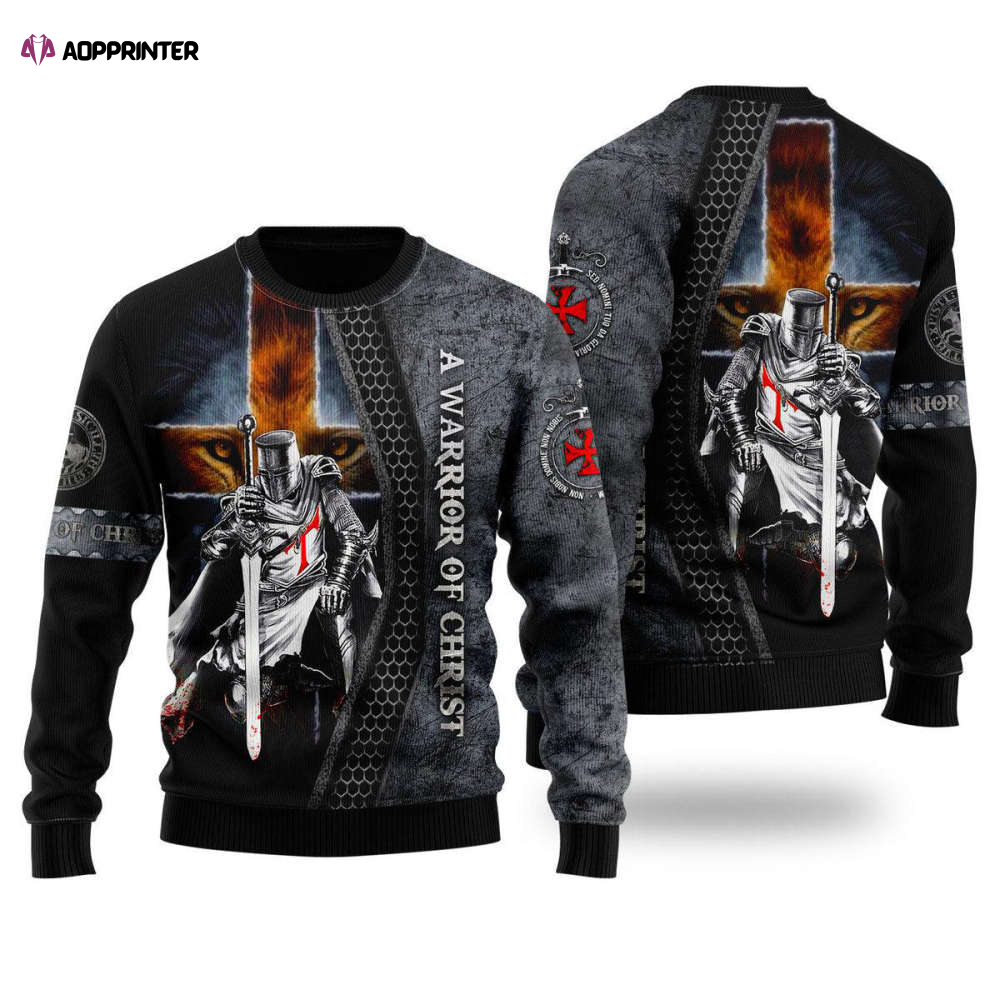 Stylish Knight Templar Ugly Christmas Sweater for Men & Women – UH2035