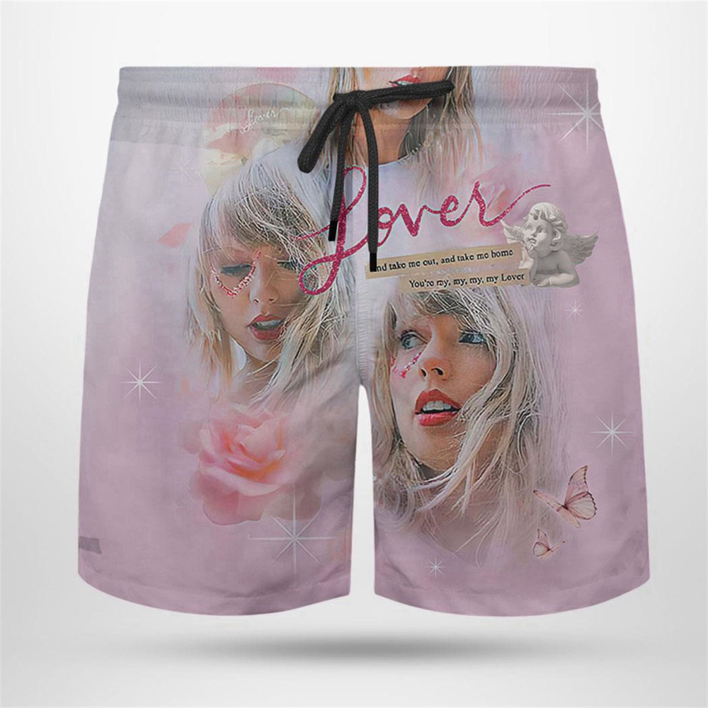 Stylish Taylor Swift Lover Hawaiian Shirt Beach Shorts: Embrace the Tropical Vibe!