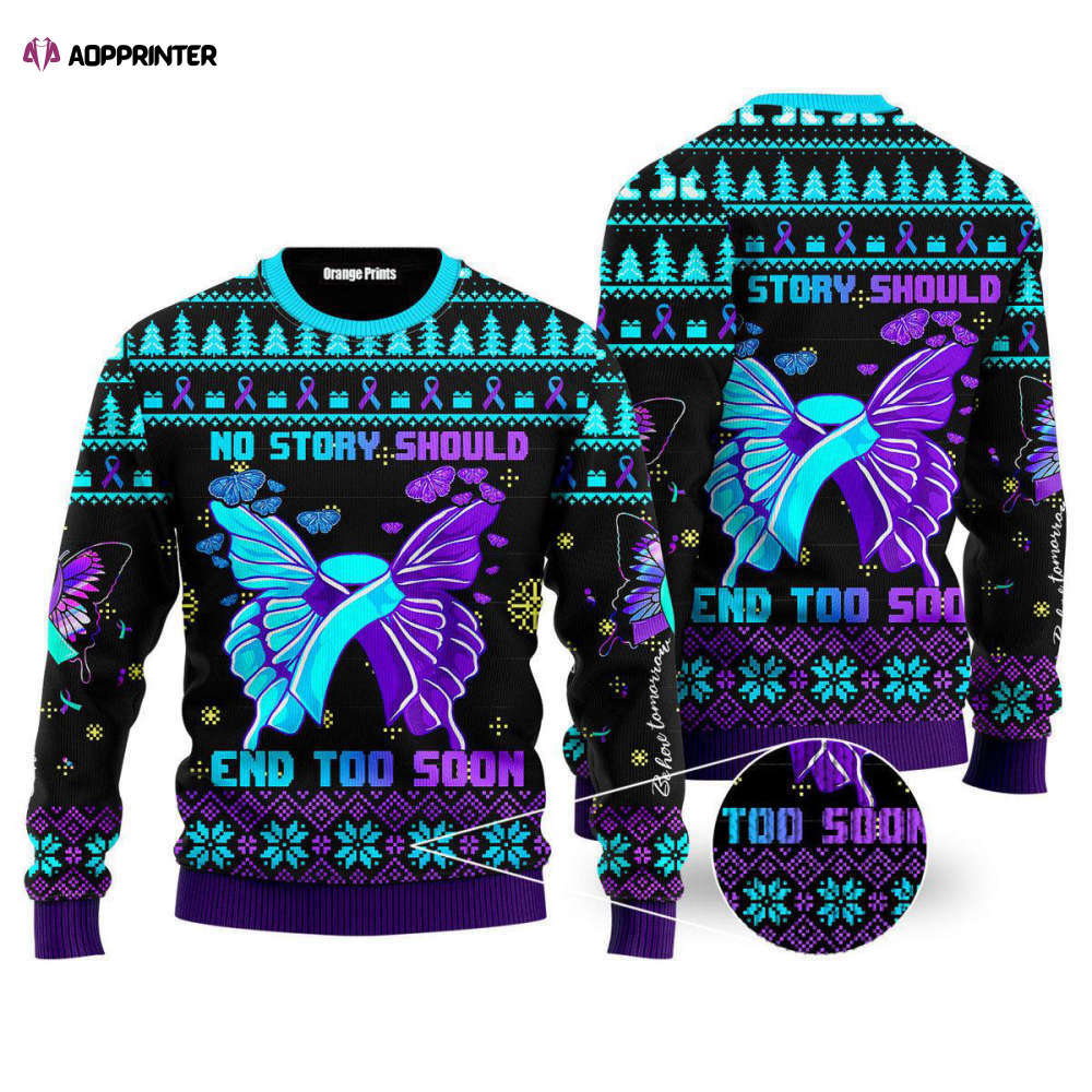 Suicide Prevention Awareness Ugly Christmas Sweater – Men & Women UH1403