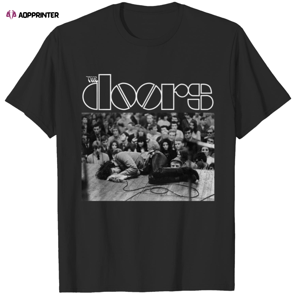 The Doors Jim Morrison Lying on Stage Tee T-Shirt - Aopprinter