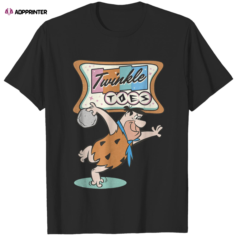 The Flintstones Twinkle Toes Fred Flintstone Bowling Alley T-Shirt T-Shirts
