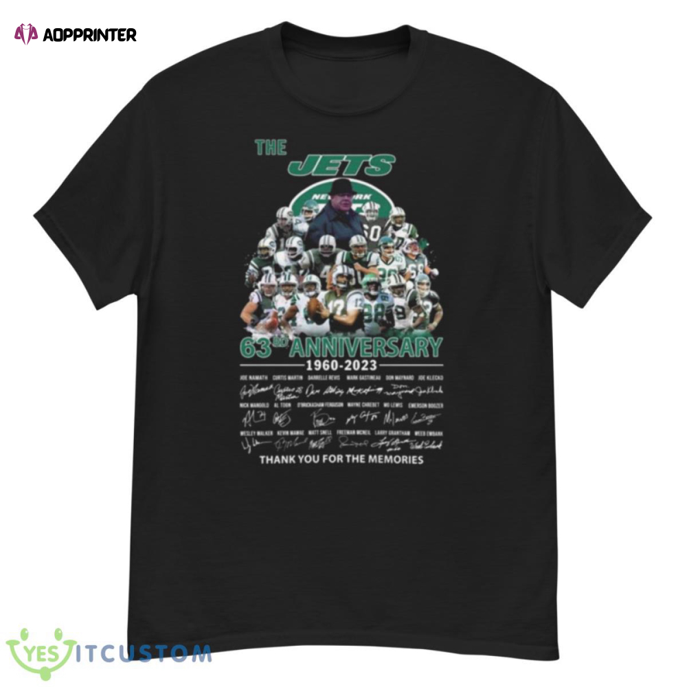 The New York Jets 63rd Anniversary 1960 2023 Thank You For The Memories Signatures Shirt