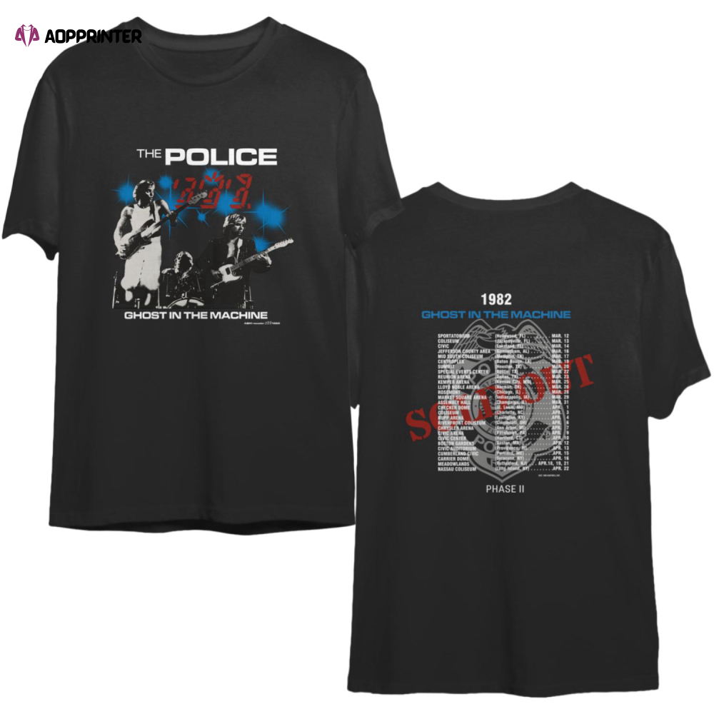 The Police Ghost in the Machine PhraseII 1982 Concert Tour T-Shirt