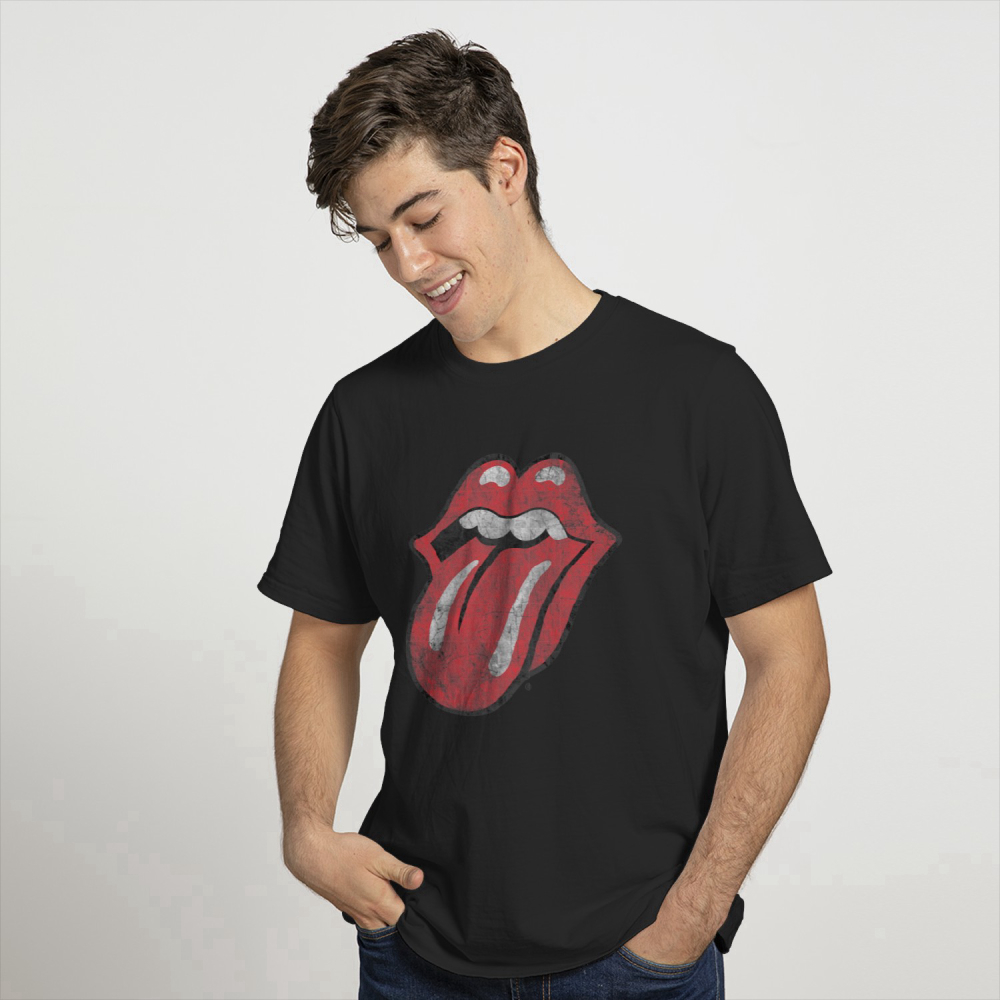 The Rolling Stones Distressed Tongue Premium T-Shirt