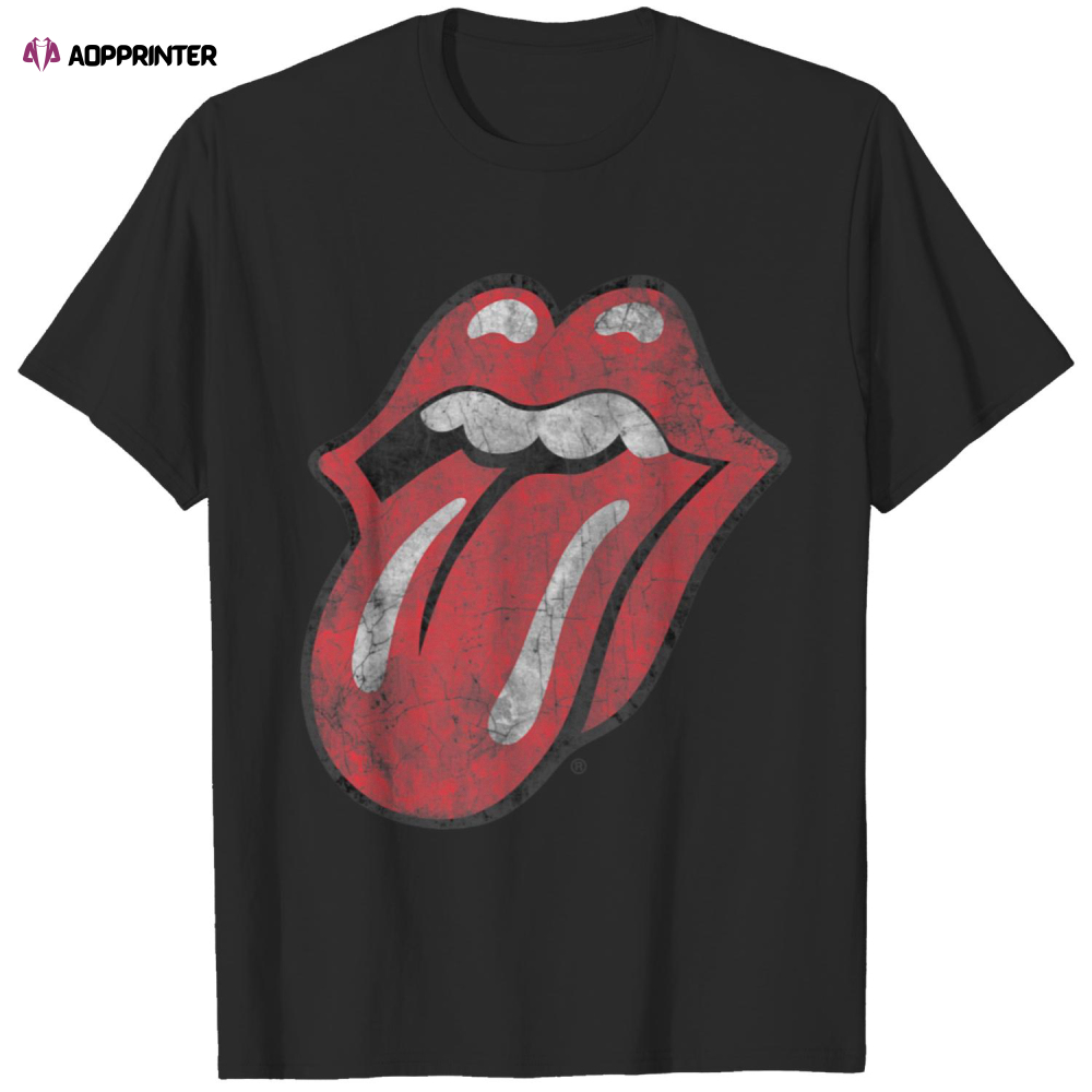 The Rolling Stones Distressed Tongue Premium T-Shirt