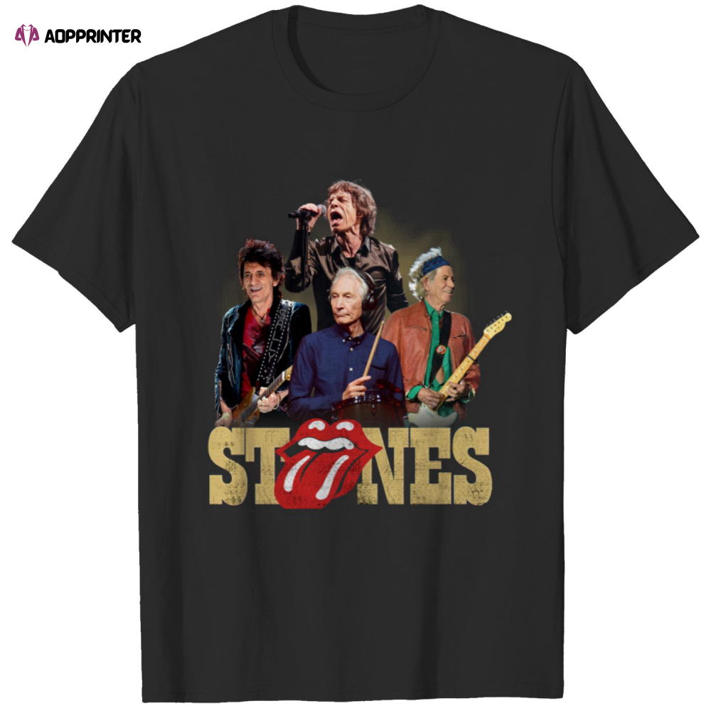 Rolling Stones T-Shirt Ufficiale – Tattoo Flames Logo – Unisex, Cotone, Grigio Dip-Dye – Taglie S-XXL