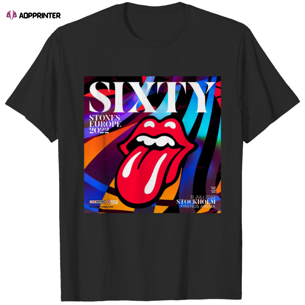 The Rolling Stones SIXTY Europe Tour 2022 T Shirt,The Rolling Stones Rock Band Shirt,Rolling Stones Tour Shirt