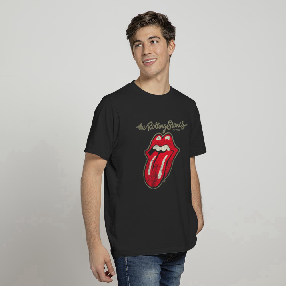 The Rolling Stones Unisex Tee: Plastered Tongue