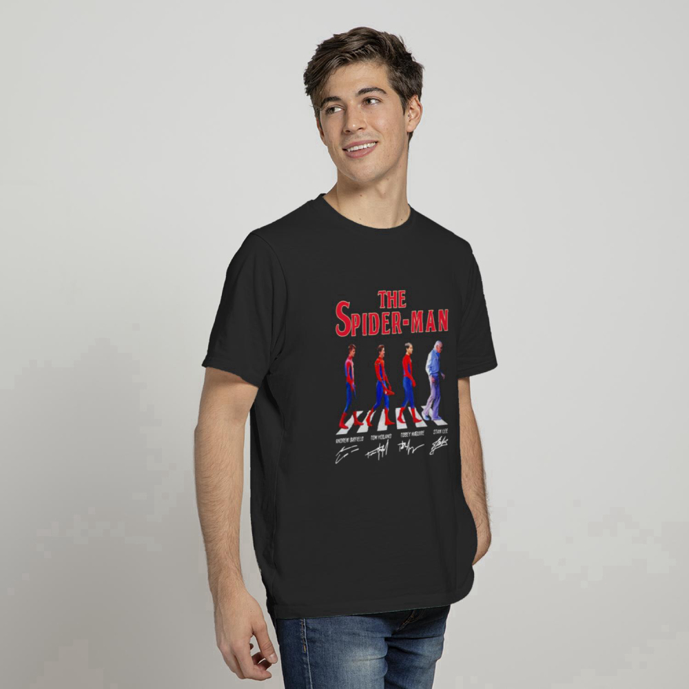 The Spider-Man Andrew Garfield Tom Holland Tobey Maguire Stan Lee abbey road T-Shirts