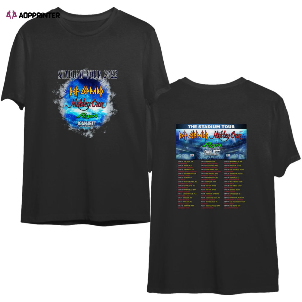 Motley Crue Shirt, Motley Crue Vintage Style , Joan Jett 2022 Stadium Tour Merch