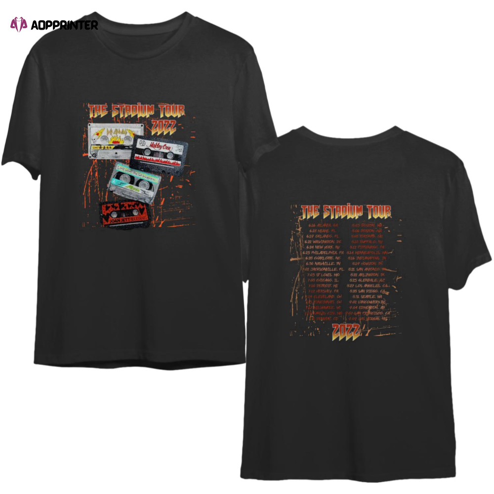 The Stadium Tour 2022 Shirt, Motley Crue Shirt, Poison Band, Joan Jett