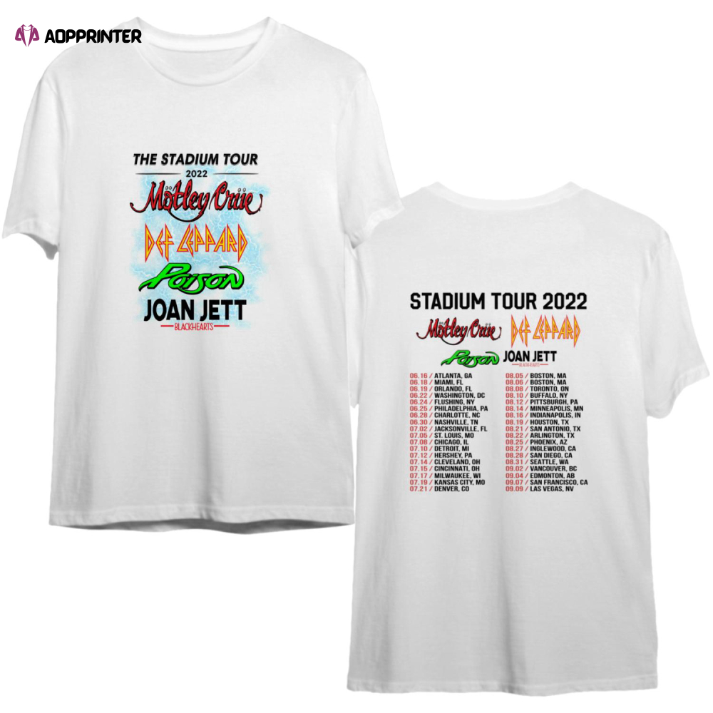 The Stadium Tour Motley Crue Def Leppard Poison Joan Jett T-shirt