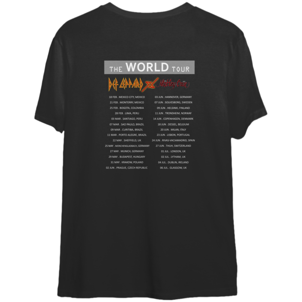 The World Tour 2023 Shirt, Def Leppard, Motley Crue, Joan Jett, Poison Shirt
