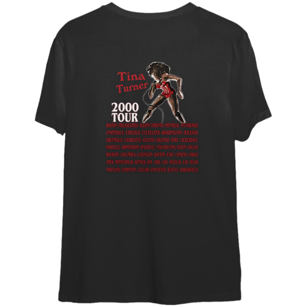 Tina Turner 2000 Tour Concert T-Shirt, Tina Turner Graphic