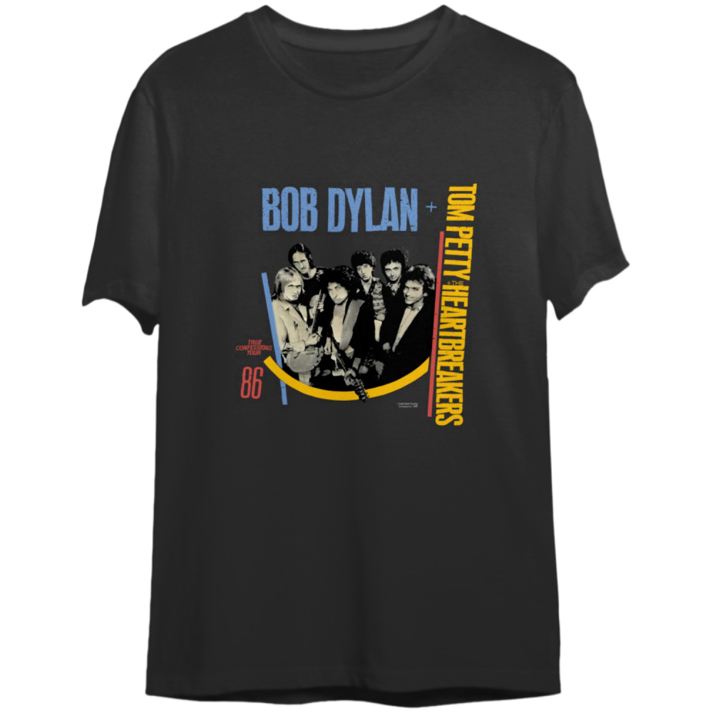Tom Petty T-Shirt from 1986 True Confessions tour with Bob Dylan T-Shirt