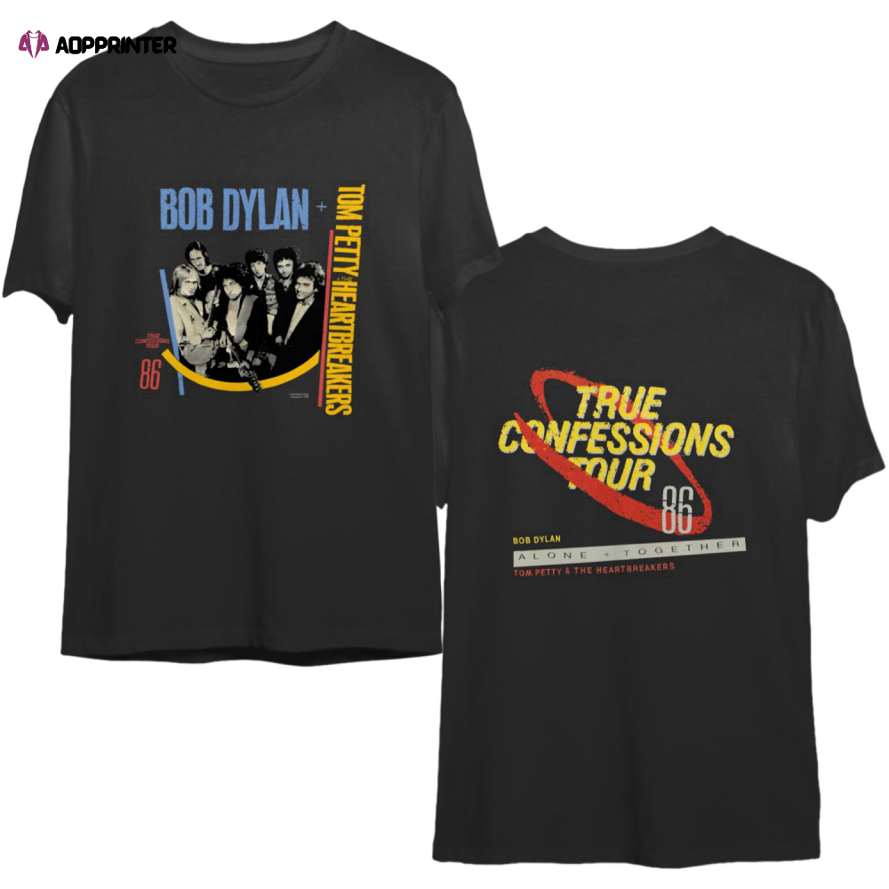Tom Petty T-Shirt from 1986 True Confessions tour with Bob Dylan T-Shirt