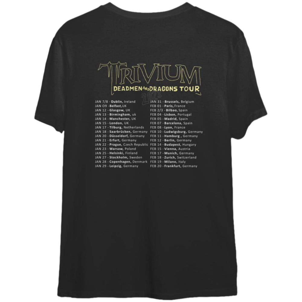 Trivium Tour 2023 Shirt, Deadmen And Dragon Tour 2023 Shirt