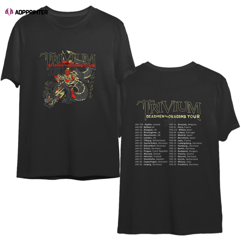 Trivium Tour 2023 Shirt, Deadmen And Dragon Tour 2023 Shirt