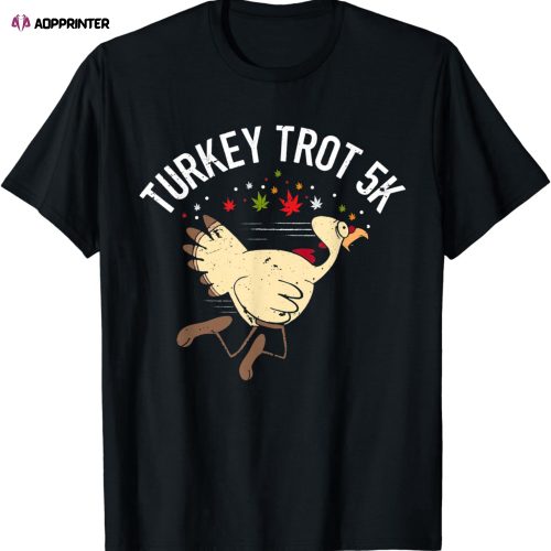 Turkey Trot Marathon Runner Funny Thanksgiving Running T-Shirt