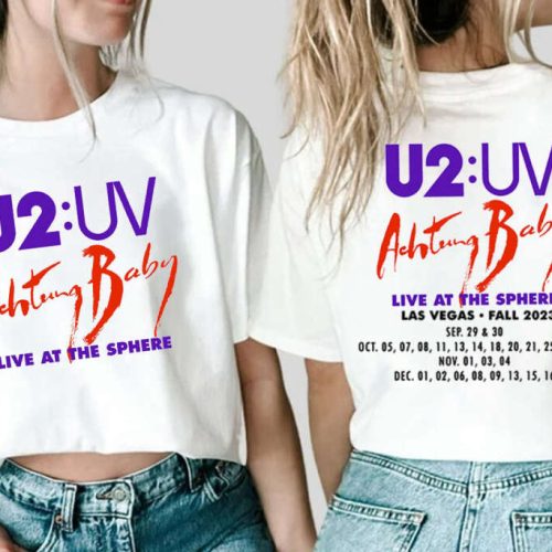 U2 Achtung Baby Live at Sphere T-Shirt, U2 Rock Band Las Vegas Fall Tour 2023 Shirt