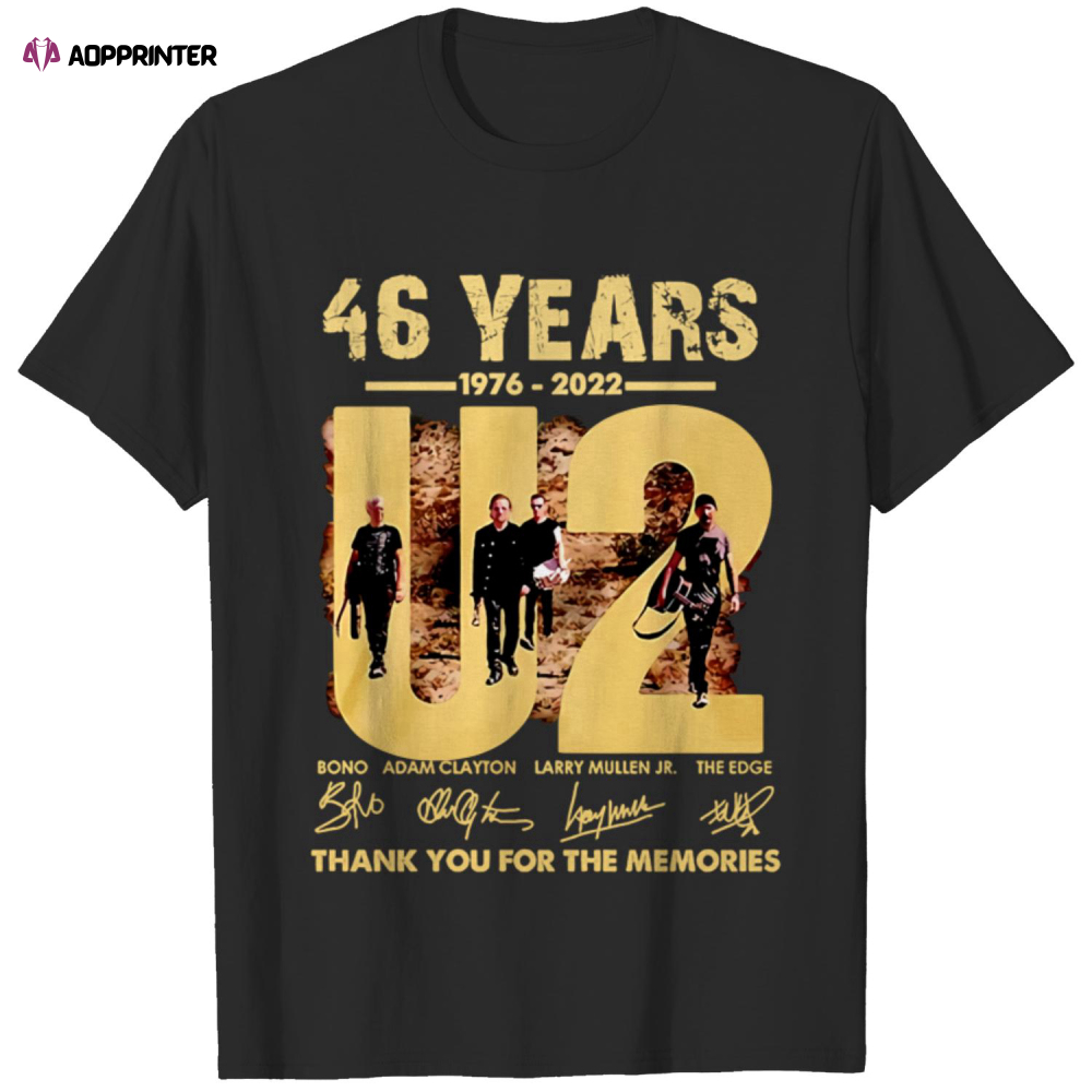 U2 Rock Band 46 Years 1976 2022 Shirt