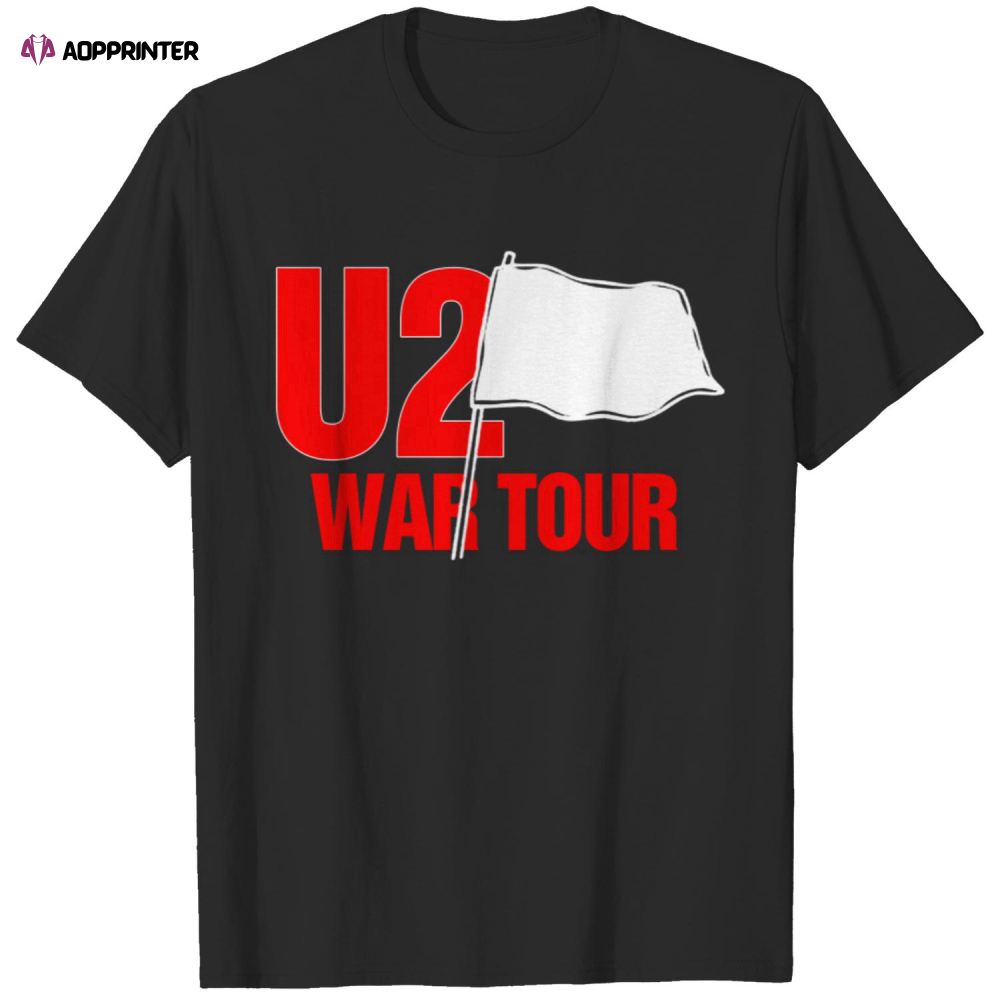 U2 W.a.r Tour Vintage 1983 Black Concert T Shirt