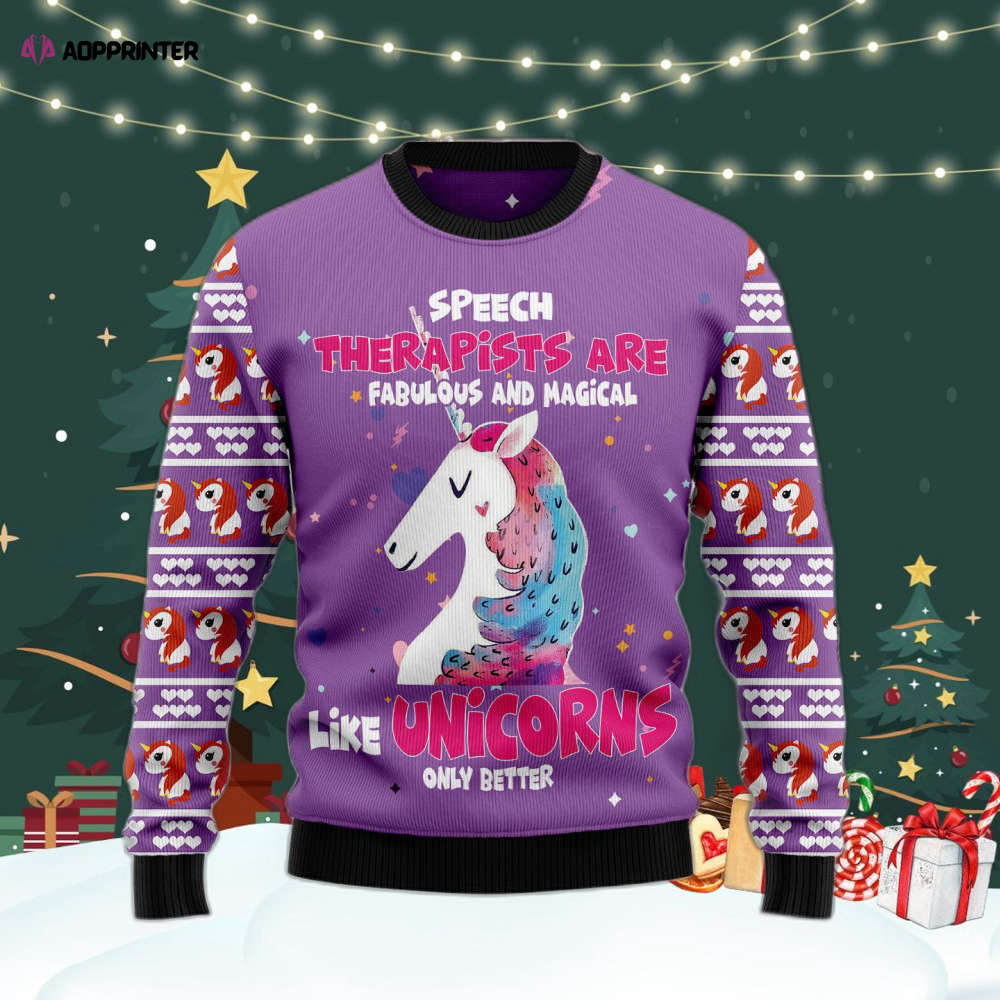 Festive Unicorn Ugly Christmas Sweater – Men & Women: Magical & Fun Holiday Attire