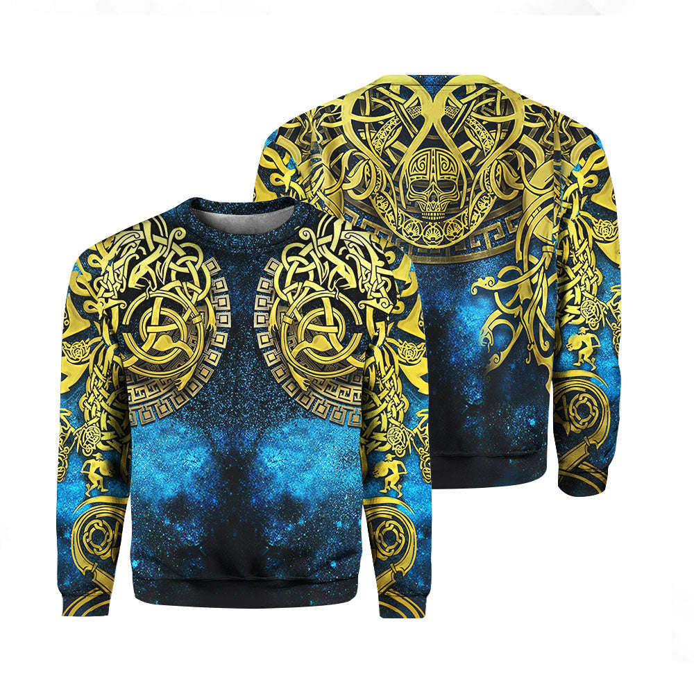 Viking Celtic Knot Tattoo All Over Crewneck Sweatshirt For Men & Women Ht2072