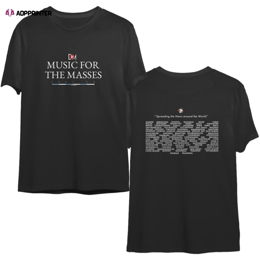 Vintage 1987 Depeche Mode Music For The Masses Tour T Shirt