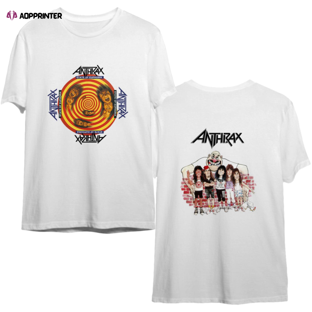 Vintage 1988 Anthrax State Of Euphoria Album Cover T-Shirt