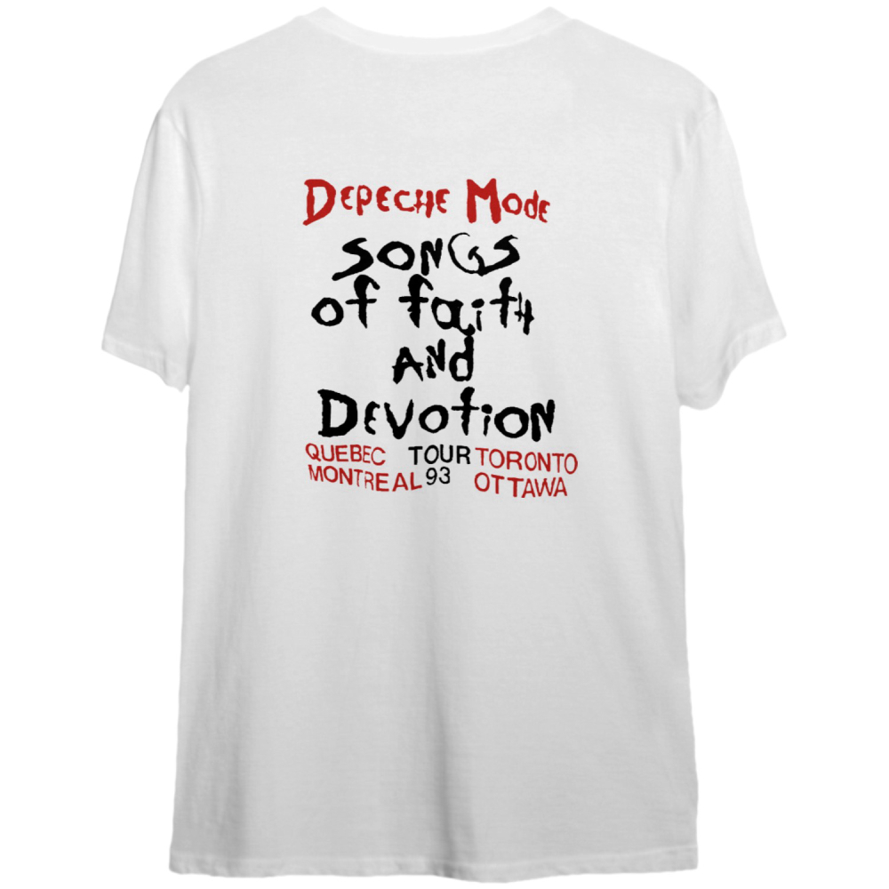 Vintage 1993 Depeche Mode Song Of Faith And Devotional Tour T-Shirt, Depeche Mode Tour 93 Shirt