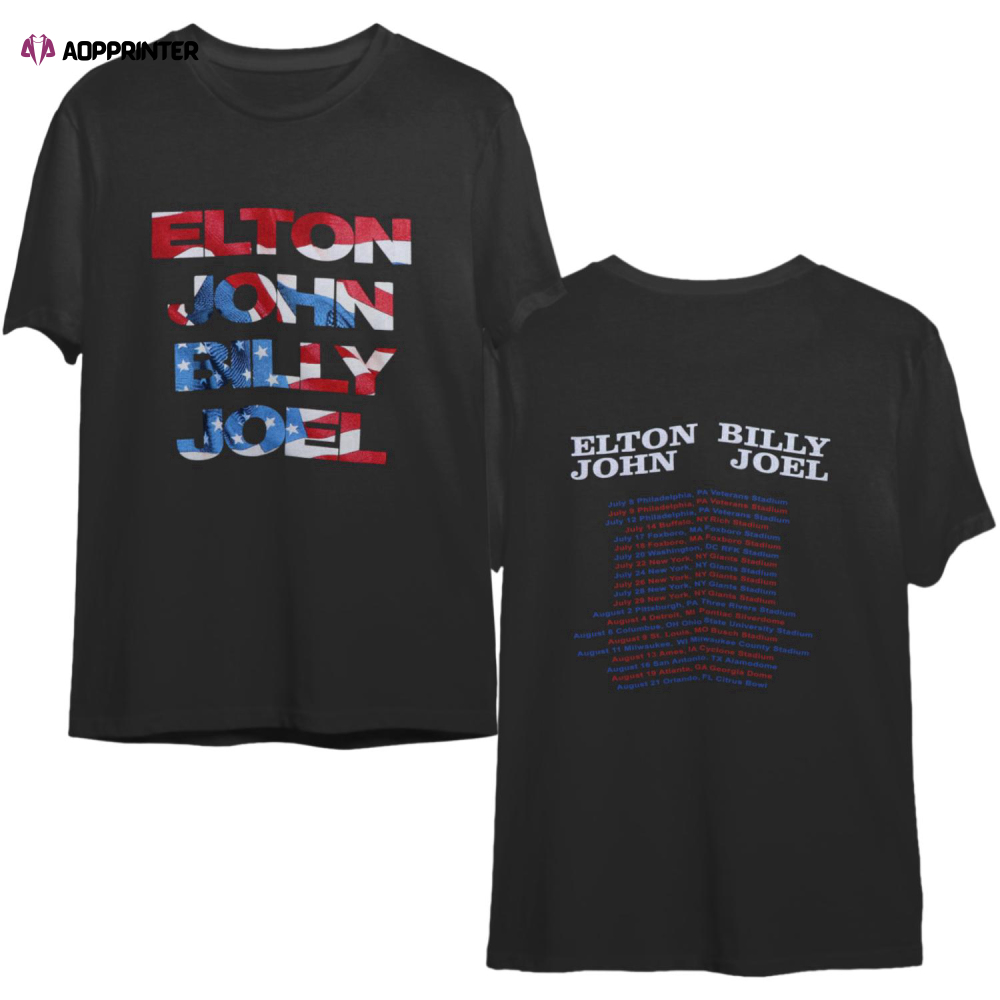 vintage 1994 Elton John Billy Joel Face To Face Tour Shirt