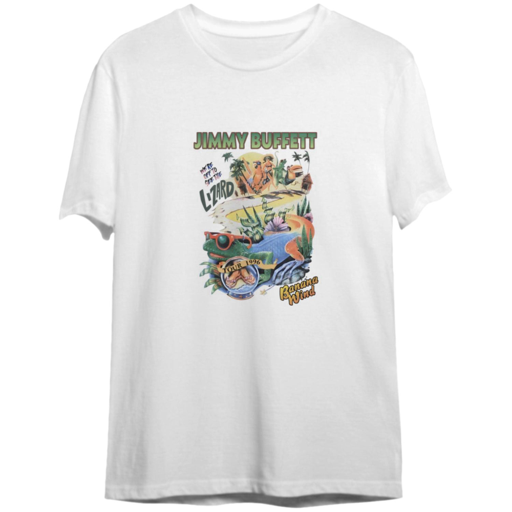 Vintage 1996 Jimmy Buffett Banana Wind Lizard T-Shirt