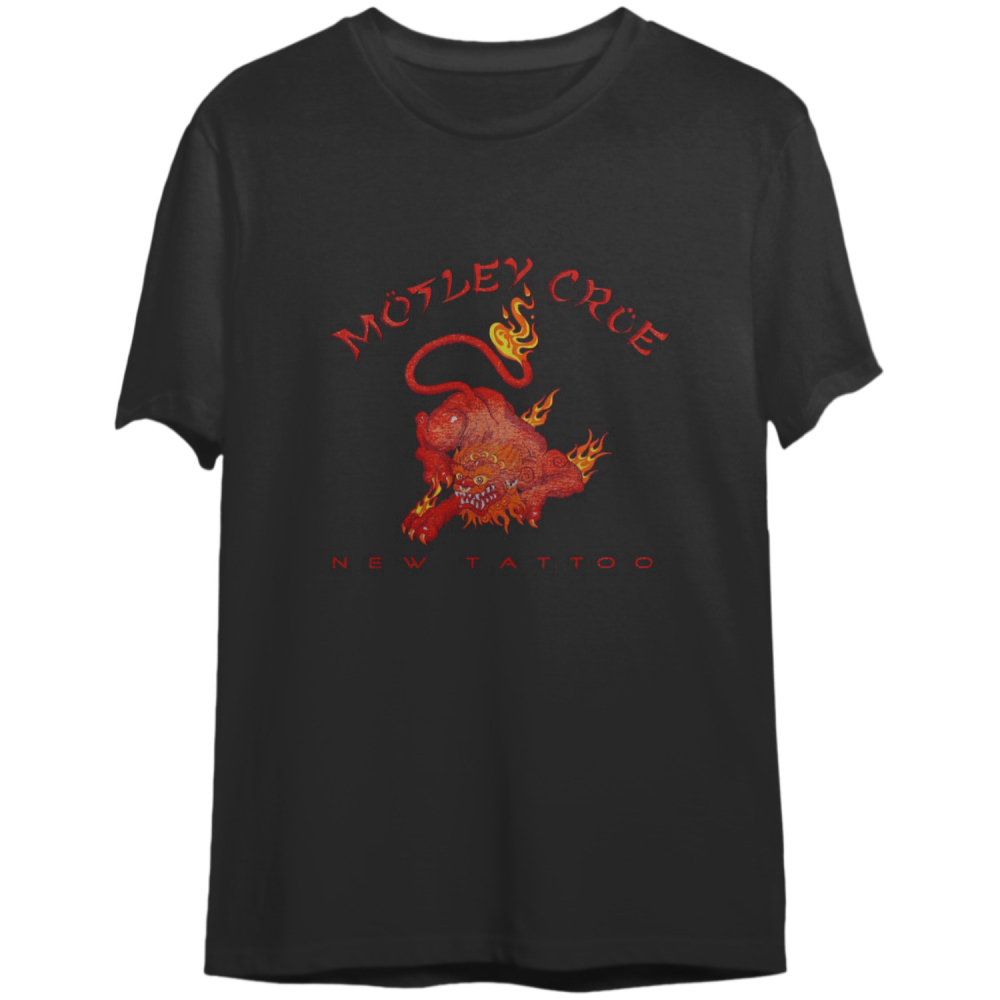 Vintage 2000 Motley Crue New Tattoo Tour Concert Rock Band Heavy Metal T-Shirt