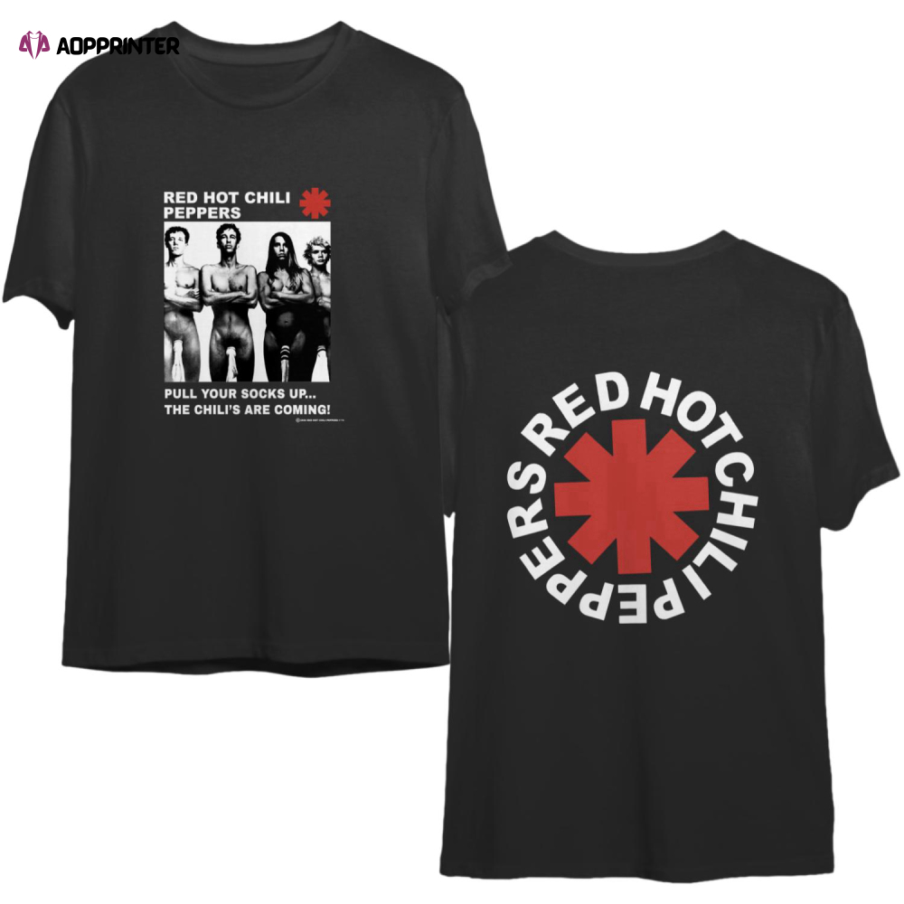 Red Hot Chili Peppers Shirt, Black Summer T-shirt, Rock Band Tee, Chili Peppers