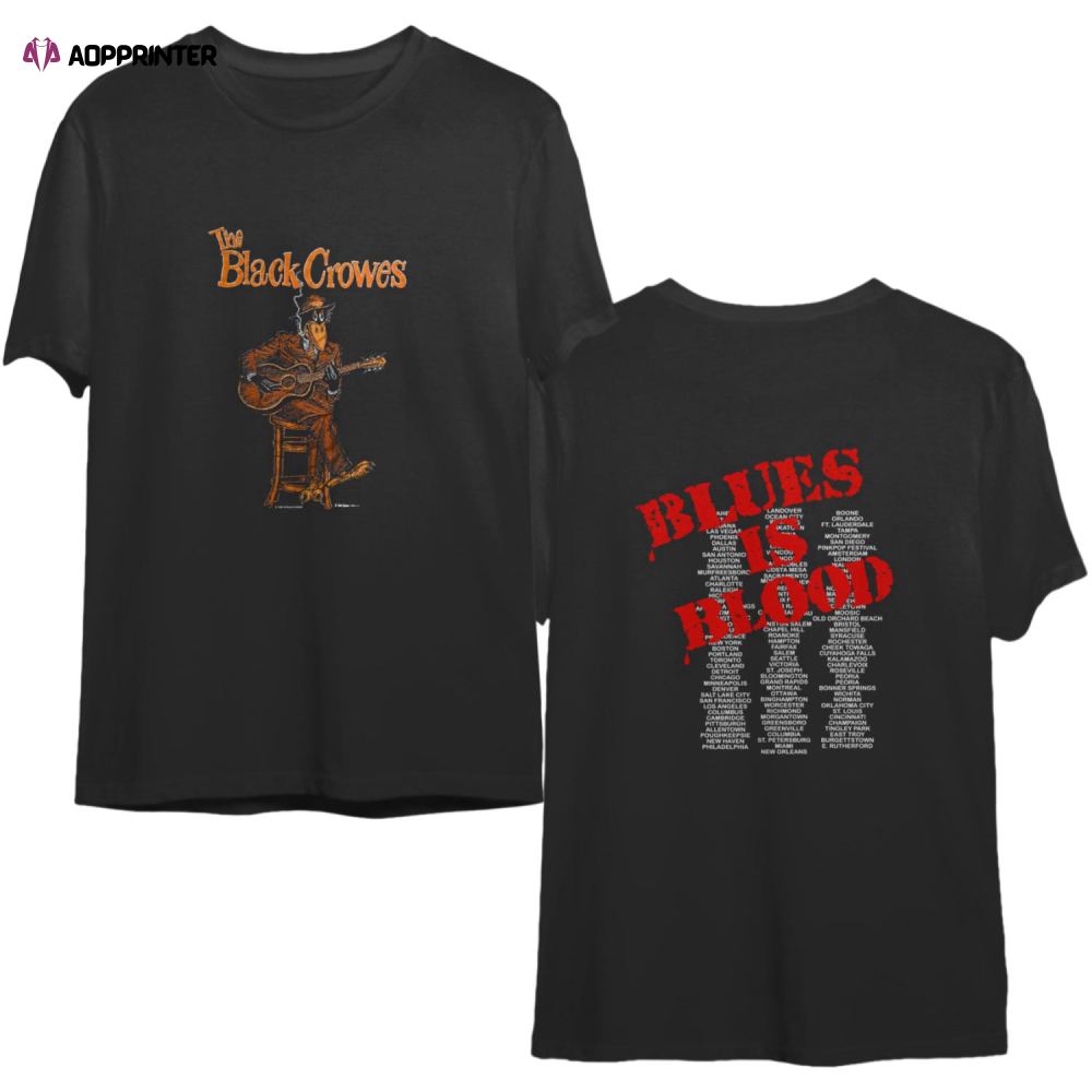 Vintage 90s 1990 The Black Crowes Tour Short T shirt