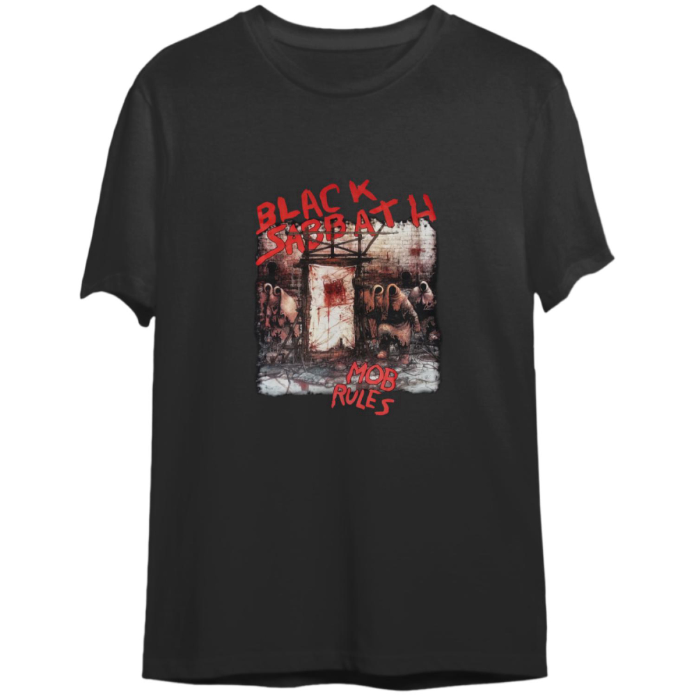 Vintage 90S Black Sabbath Mob Rules Album Couverture Tee Tshirt