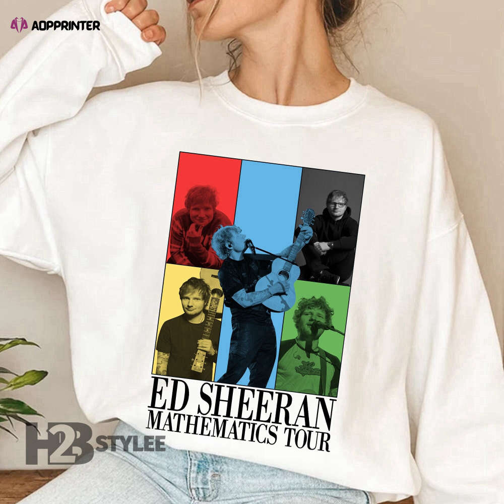 Vintage Bootleg Ed Sheeran The Mathematics World Tour 2023 Ed Sheeran Music Tour 2023 Unisex T Shirt, Sweatshirt, Hoodie