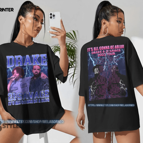 Drake Floral Bootleg Vintage Drake 21 Savage It’s All A Blur Tour 2023 Drake Music Tour 2023 Graphic Unisex T Shirt, Sweatshirt, Hoodie Size S – 5XL