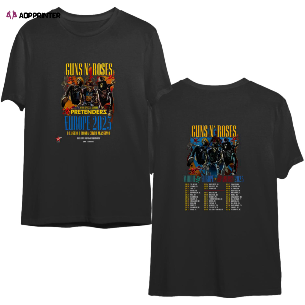 Vintage Guns N’ Roses Shirt, Appetite for destruction Album Shirt, Guns N’ Roses Tour 2023