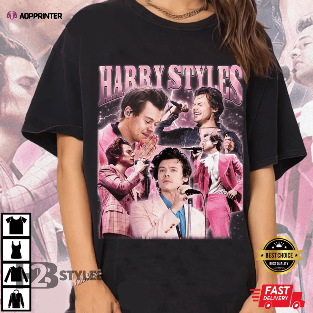 Vintage Harry Styles 90s Bootleg Harry Styles Love On Tour 2023 Harry’s House Music Tour 2023 Graphic Unisex T Shirt, Sweatshirt, Hoodie Size S – 5XL