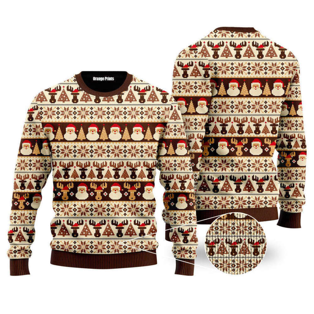 Vintage Nordic Style Xmas Coming Ugly Christmas Sweater For Men & Women UH1084