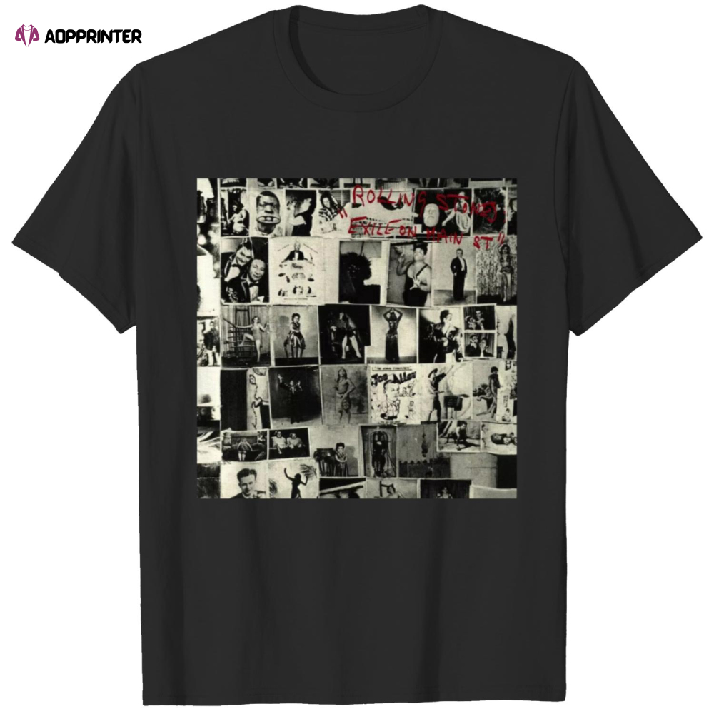 Vintage Rolling Stones Exile on Main St Collage T-Shirt, The Rolling Stones T-Shirt, 1972 Exile On Main St. Album Shirt