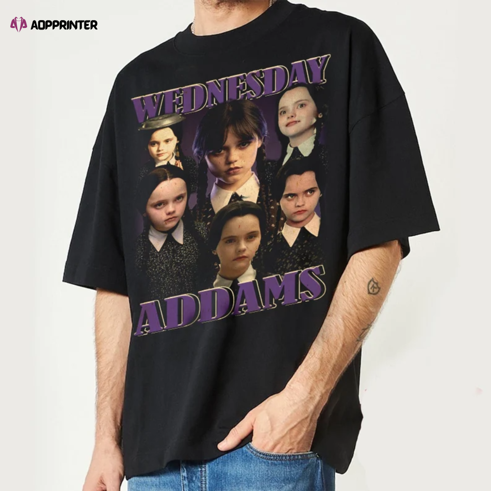 Wednesday Addams Vintage T Shirt, The Addams Family T-shirt, Wednesday Addams Christmas Shirt, Graphic Tees Vintage, 90s Graphic Tee
