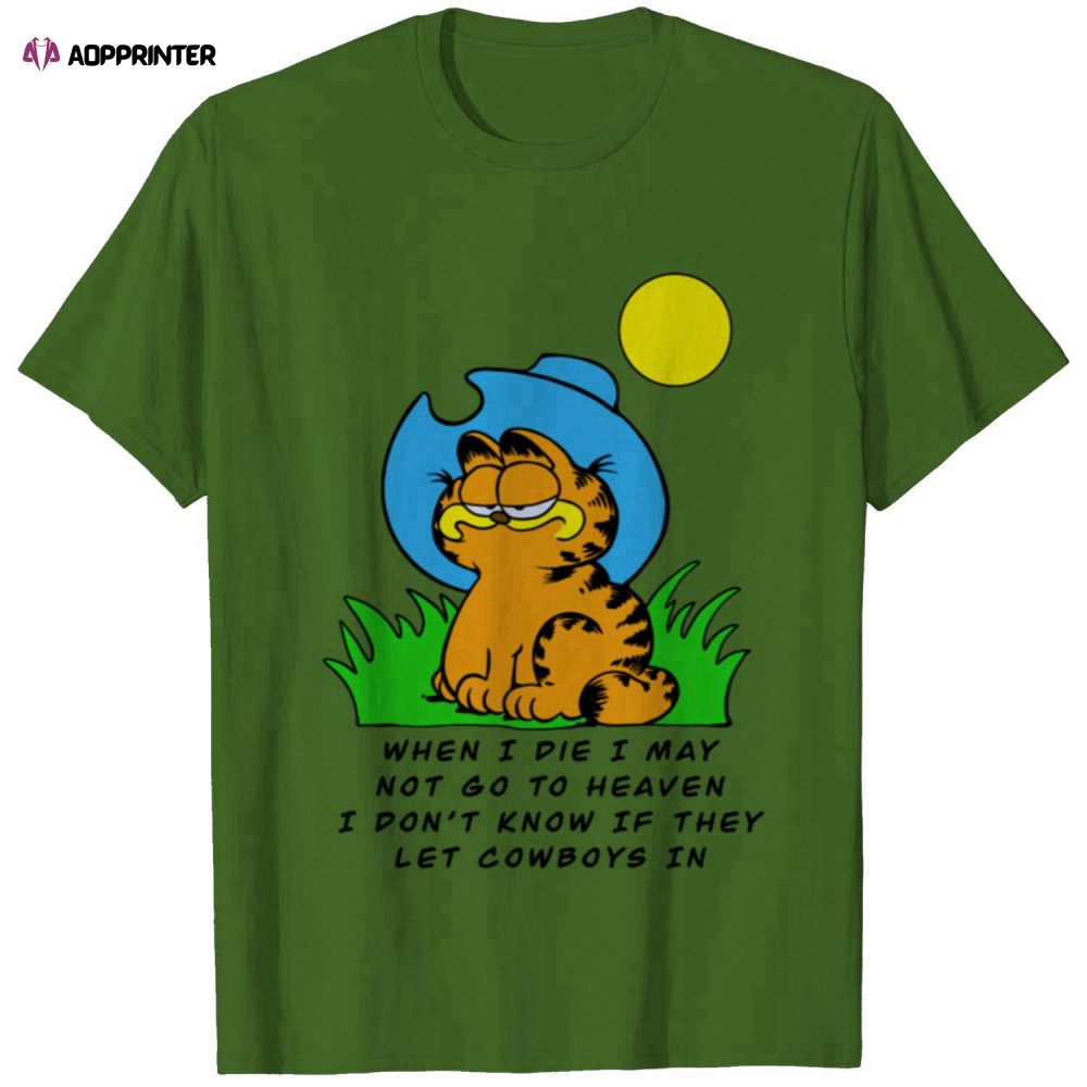 When I die I may Garfield,Garfield cowboy – Garfield – T-Shirt