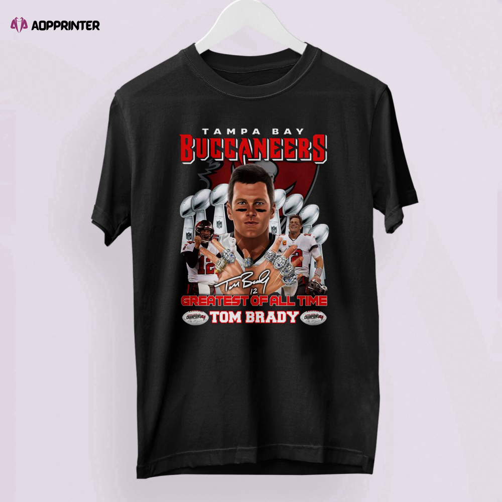 12 Tom Brady Signature Greastest Of All Time Tampa Bay Buccaneers shirt