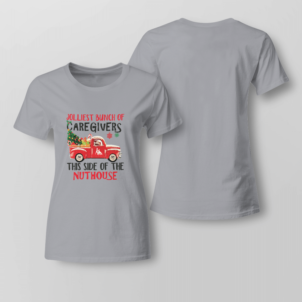 Jolliest Bunch Of Caregivers Sport Grey T-shirt Gift For Men And Women