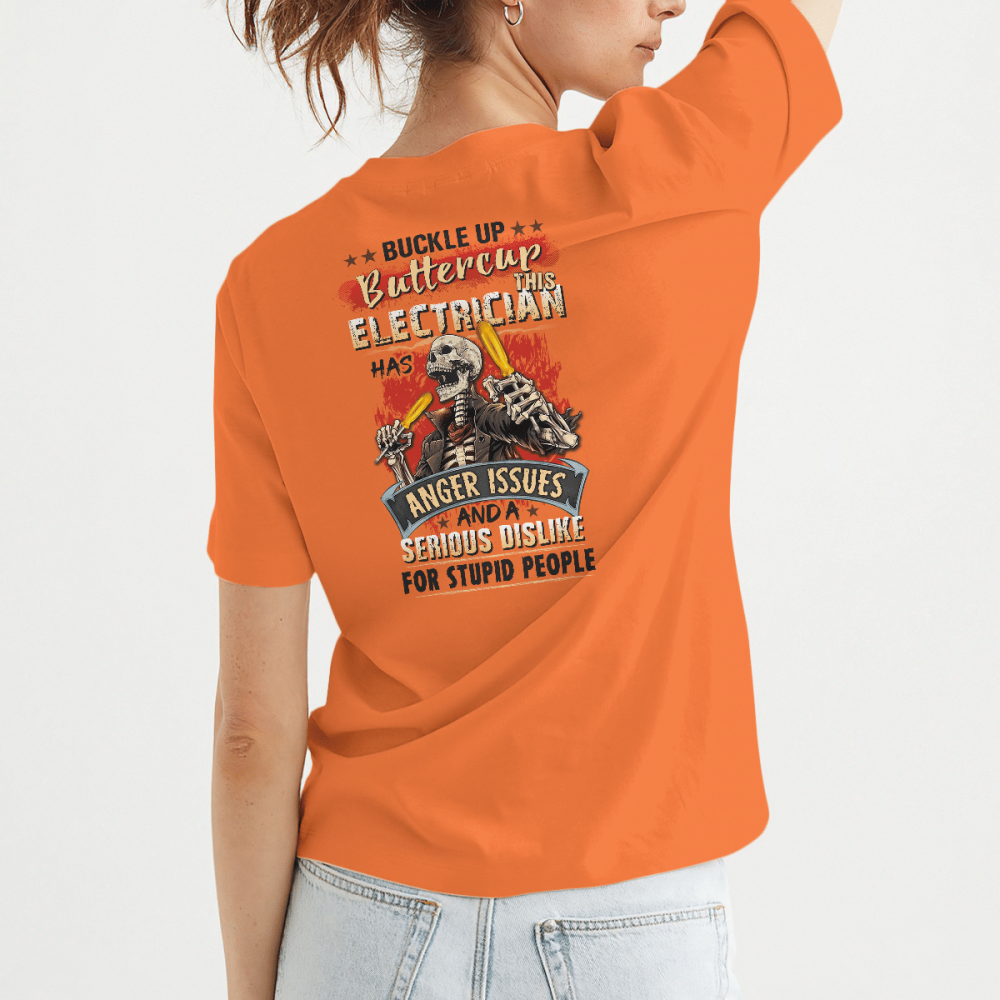 This Electrician Has Anger Issue Orange T-shirt For Men And Women